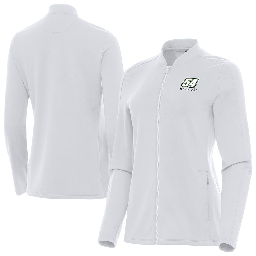  Ty Gibbs Antigua Women's Continual Full-Zip Jacket - White
